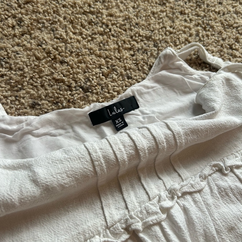 Lulu's White Ruffled Dress - Picture 3 of 3